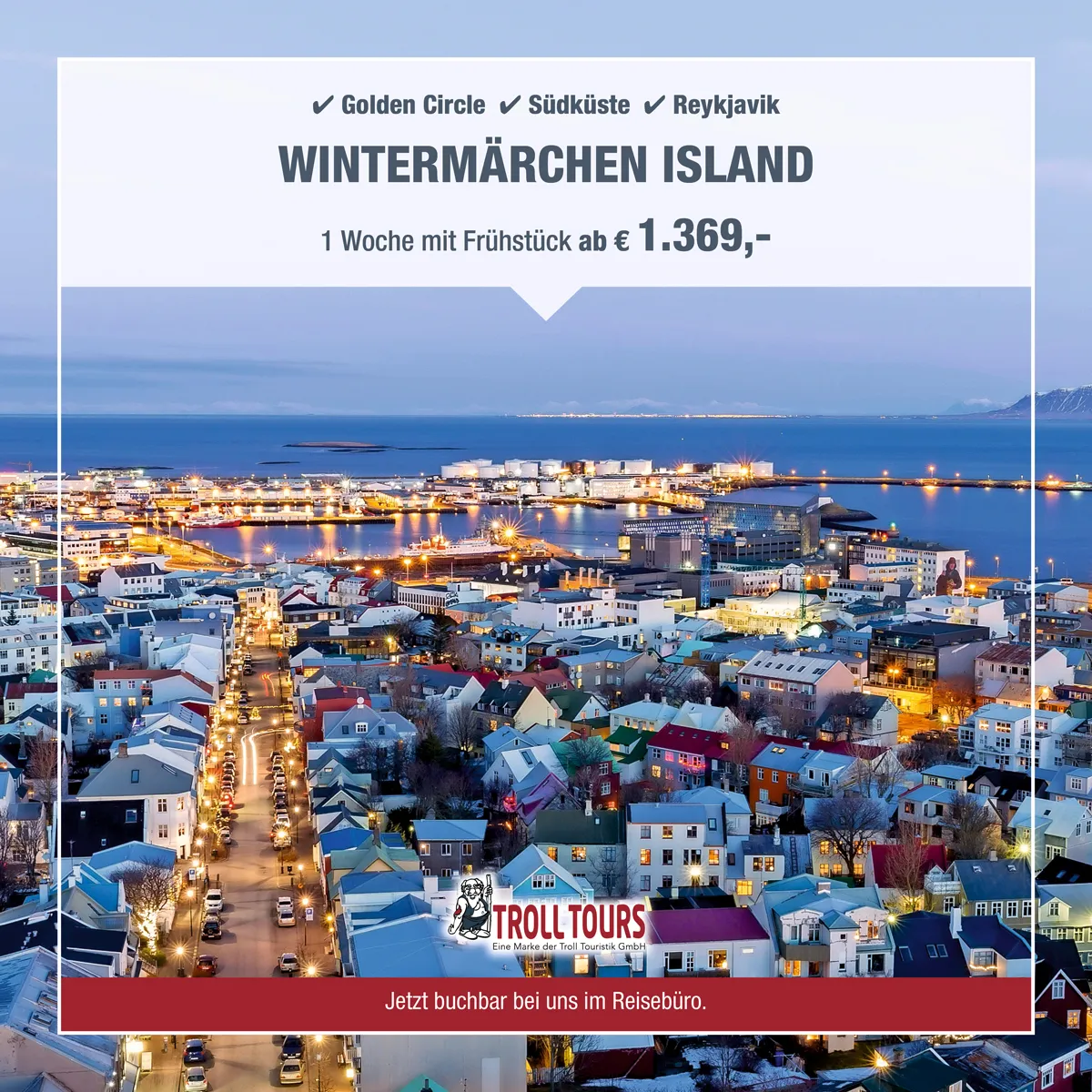 Islands Hauptstadt Reykjavik ist ganzjährig ein Hot Spot