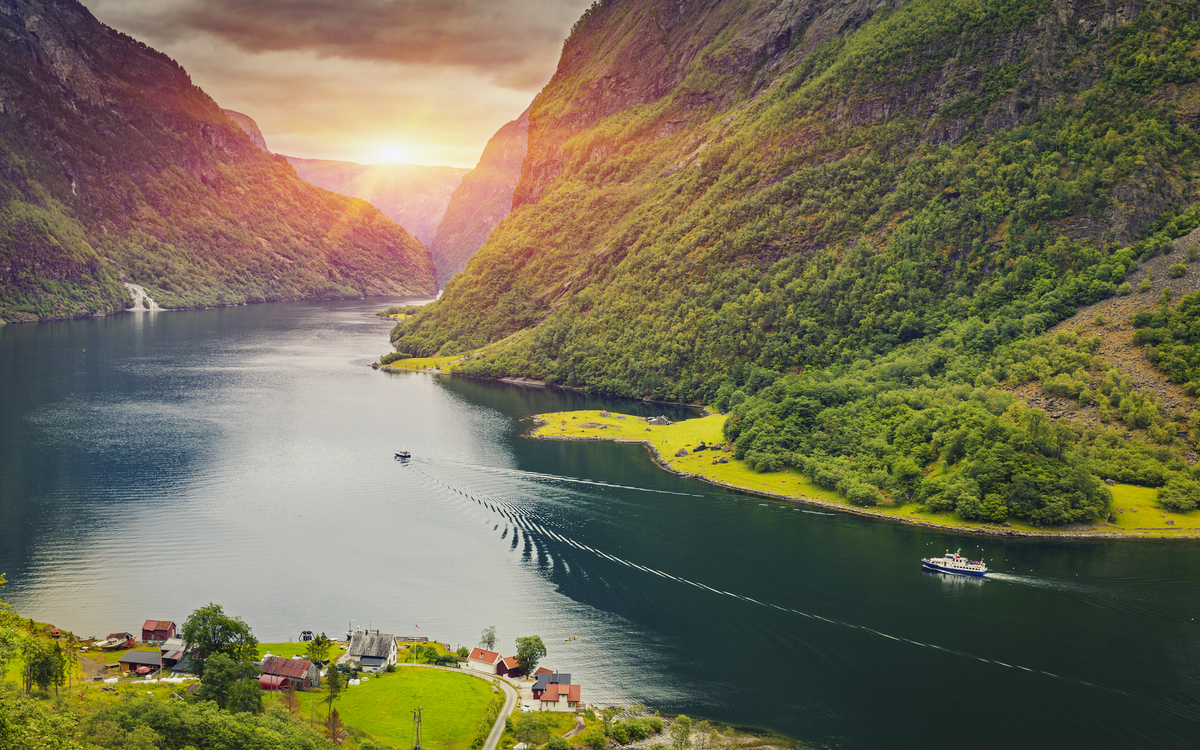 Nærøyfjord in Norwegen