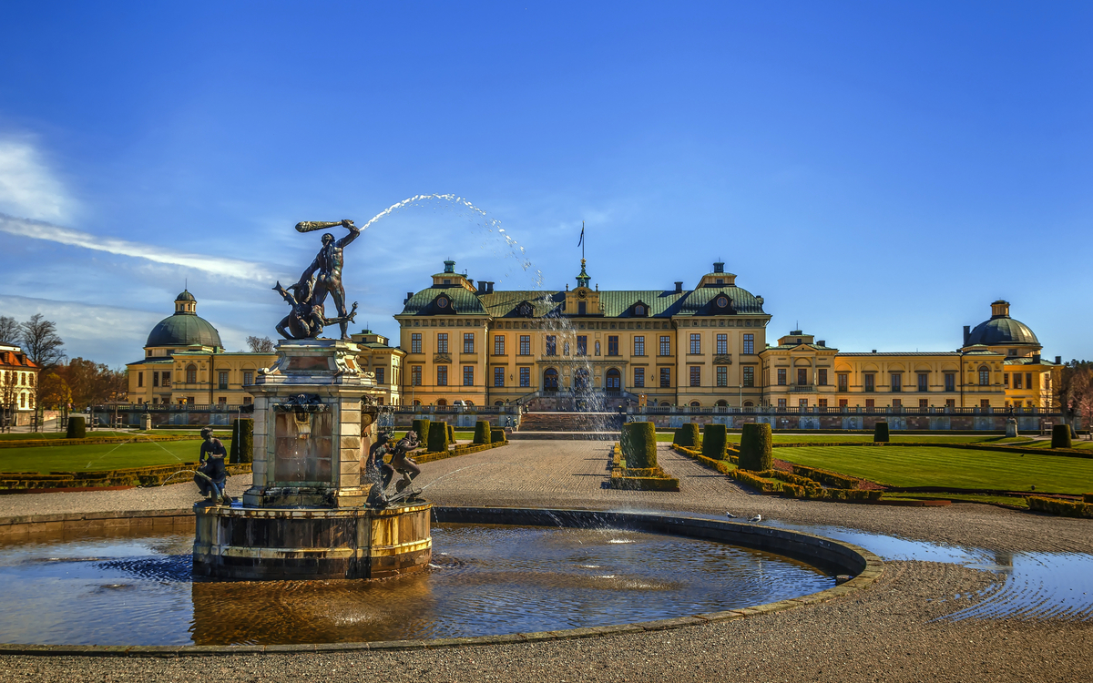 Schloss Drottningholm in Drottningholm nahe Stockholm, Schweden