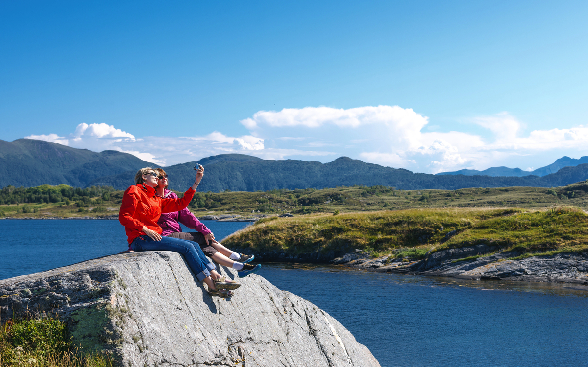 Selfie am Fjord