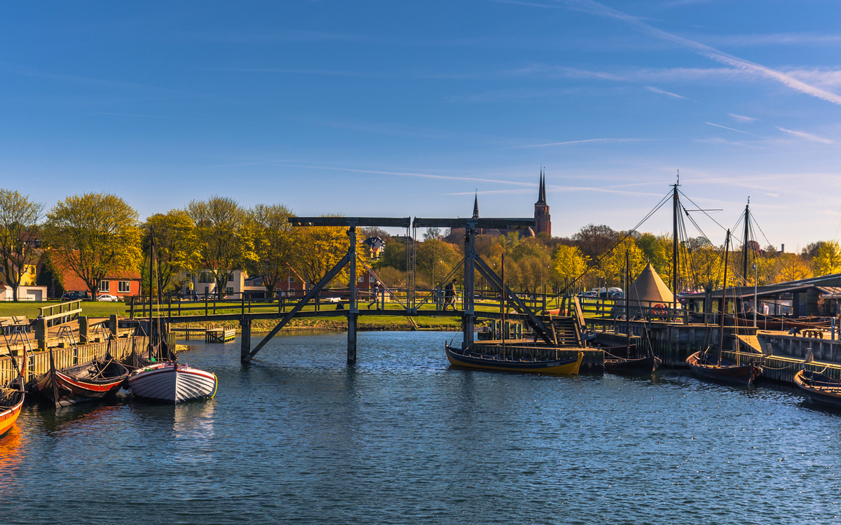 Wikingerschiffe im Hafen von Roskilde