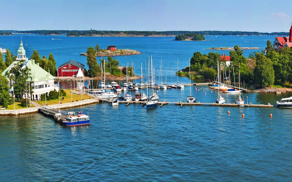 Inseln in der Nähe von Helsinki in Finnland