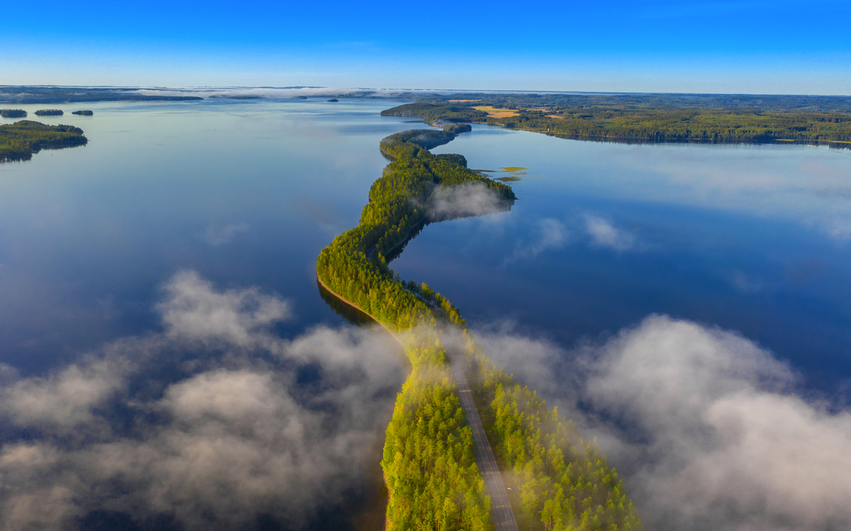 Pulkkilanharju-Brücke im Päijänne-Nationalpark 
