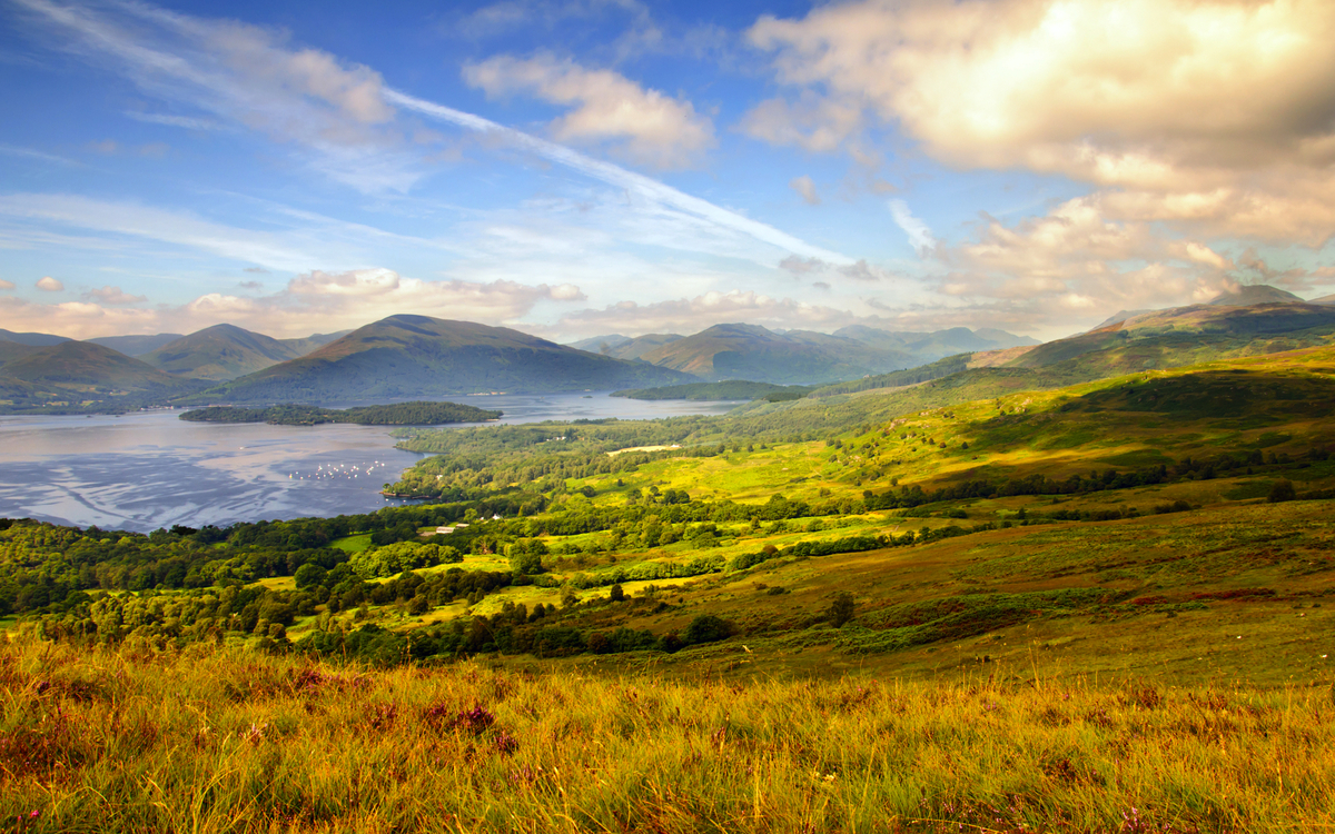 Loch Lomond bei Rowardennan in Schottland, Vereinigtes Königreich