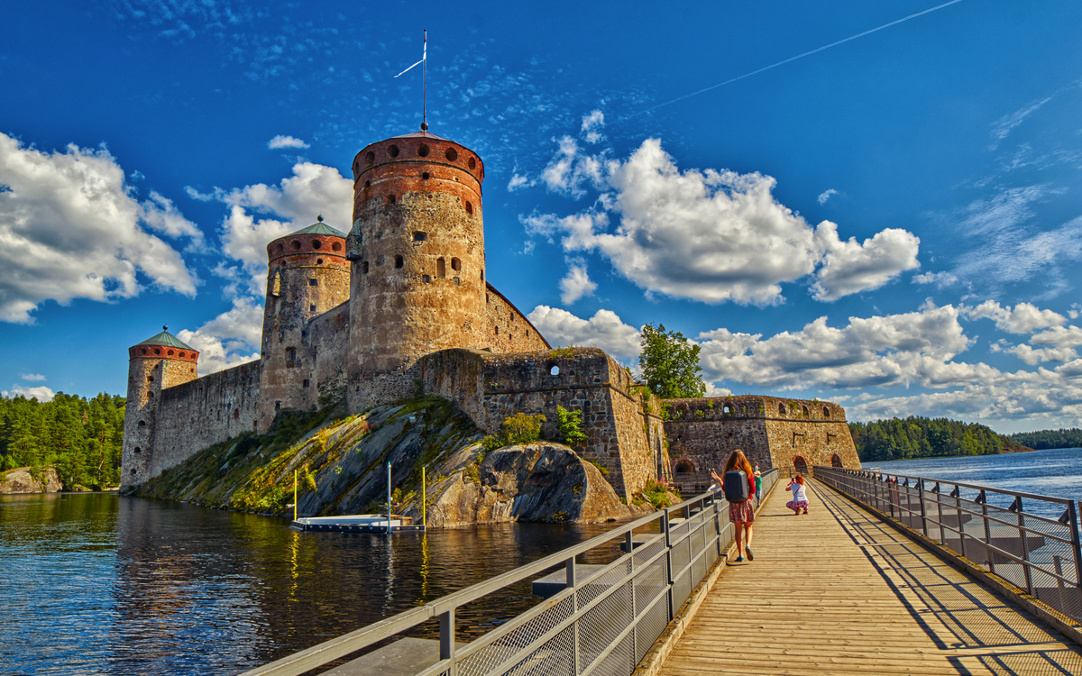 Olavinlinna Olofsborg Schloss in Savonlinna,Finnland