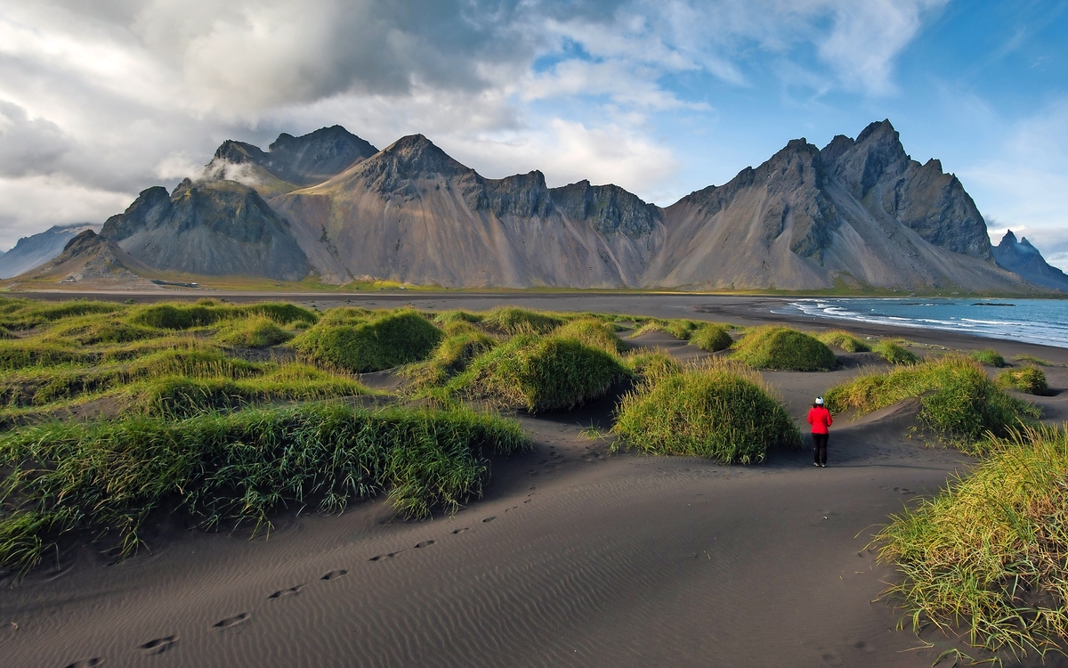 Landzunge Stokksnes im Südosten Islands