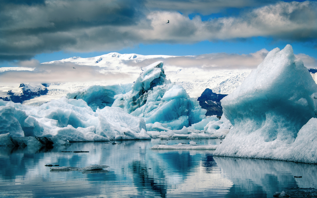 Gletscherlagune Jökulsárlón im Nationalpark Vatnajökull im Südosten Islands