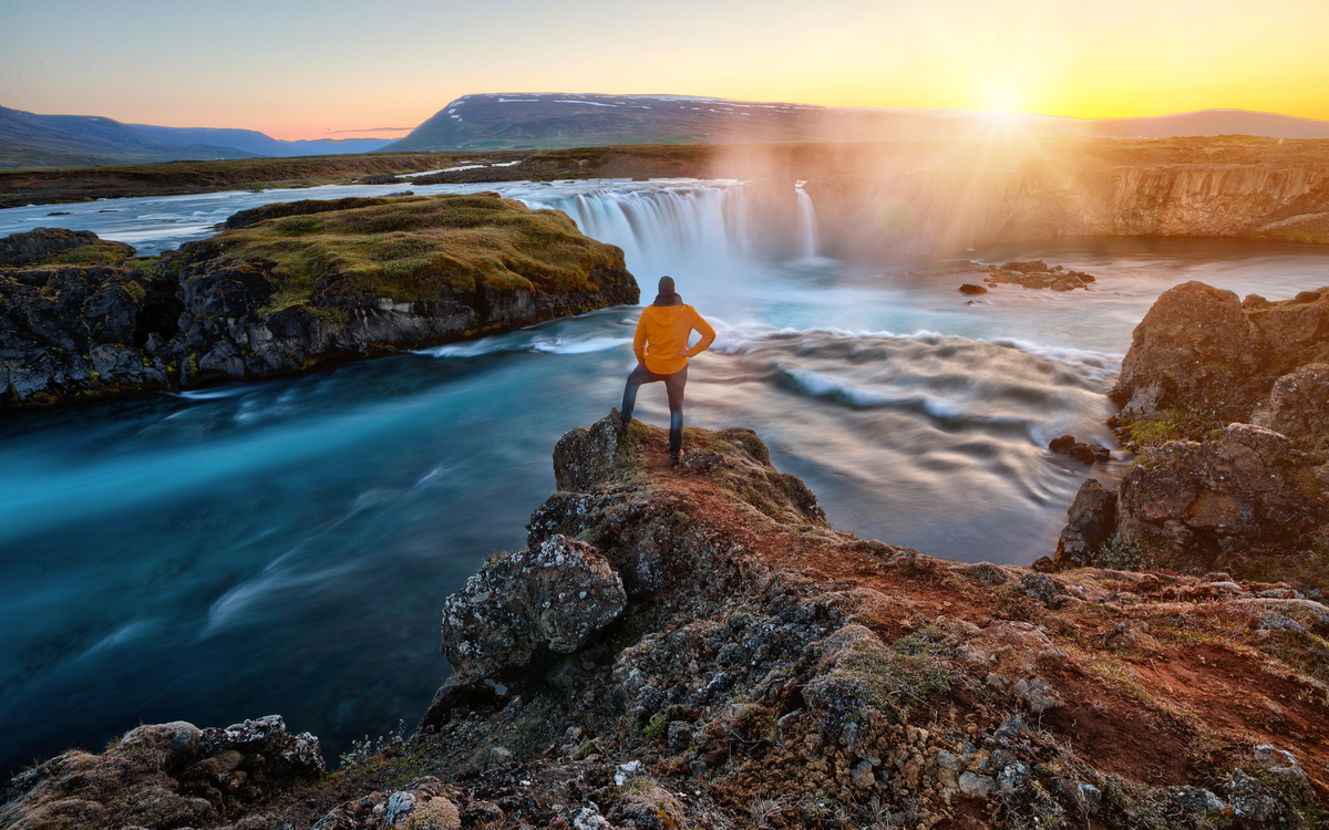 Godafoss-Wasserfall in Island