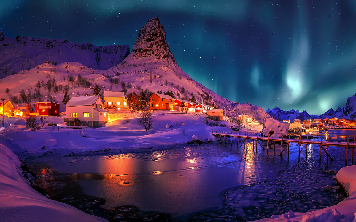Winterlandschaft in Reine